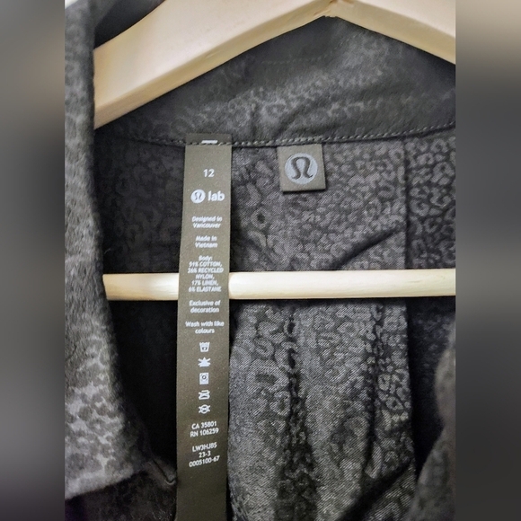 LULULEMON LAB Jacquard Relaxed-Fit Shirt In Leopardo Jacquard MED Black Size 12 - Picture 3 of 16